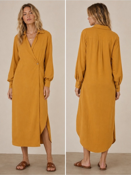 Zara Dresses & Skirts - 🧡ZARA Tangerine Wrap Tunic Dress Size S NWOT🧡